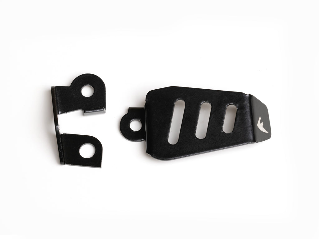 Rear brake reservoir heat guard & bracket