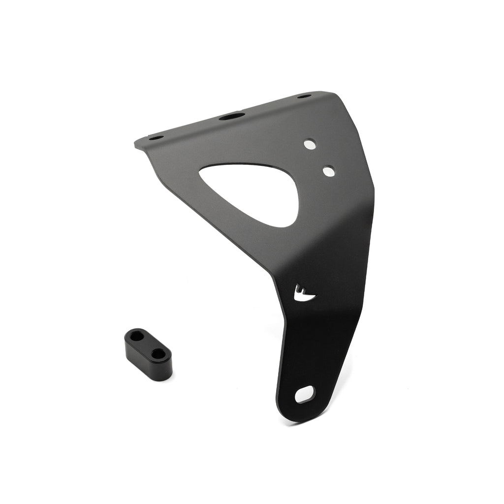 M1000XR exhaust hanger bracket with rear shock preload adjuster spacer