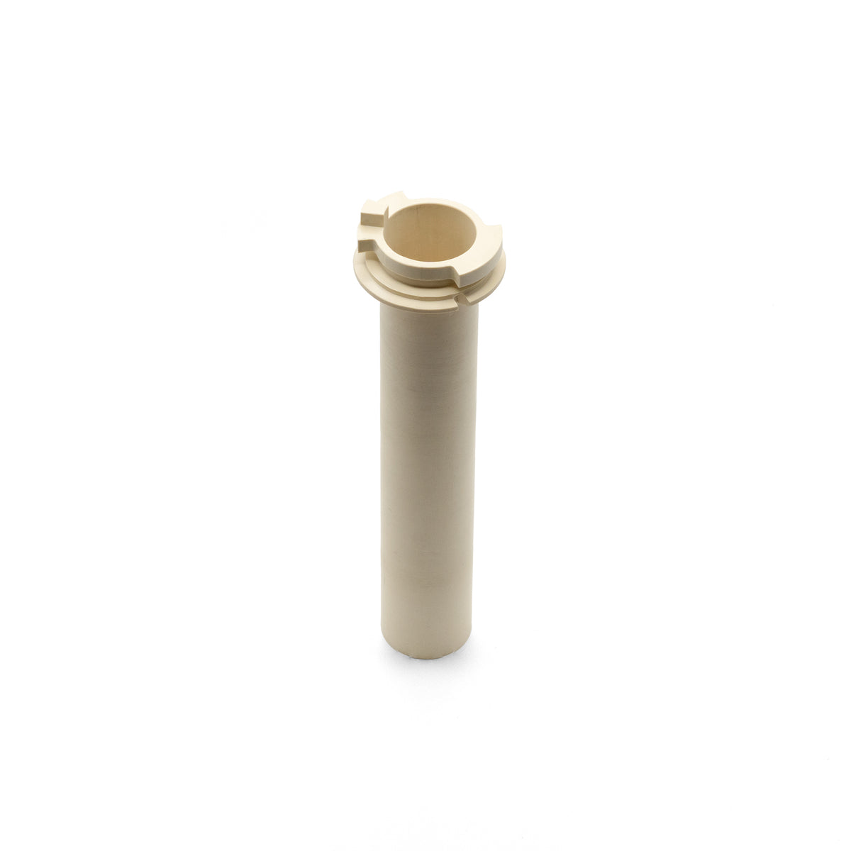 CNC-machined PEEK throttle tube assembly designed for MV Agusta Ride-by-Wire motorcycles.